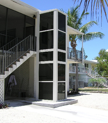 A wheelchair lift